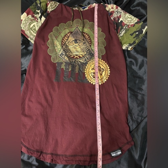 SWITCH Tee Shirt Hoodie MONEY‎ Metallic NOVUS ORDO SECLORUM SZ M - Picture 12 of 12